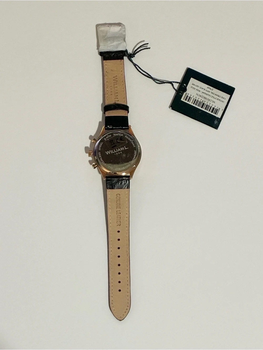 William L. 1985 Rose Gold Vintage Style Calendar Watch